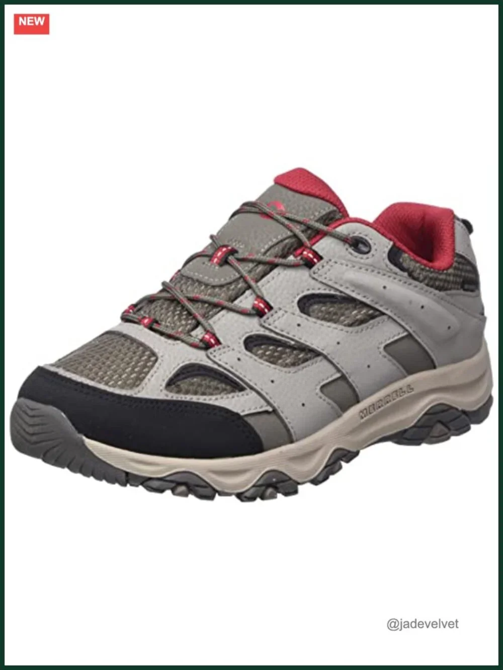 Boys' Hiking Shoes - Leather & Mesh Upper, Waterproof, Lace-Up